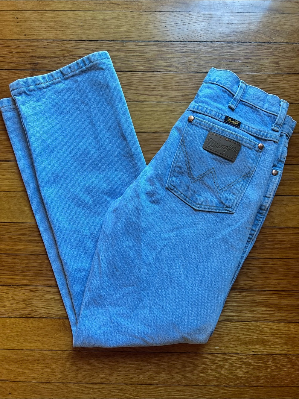 Wrangler 936GBH Men's 28x30 Slim Straight Light Wash Cowboy Cut Denim Western